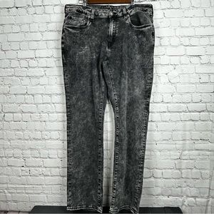 Buffalo David Bitton Mens Jeans NWT 36/32 Slim Ash Acid Wash Black